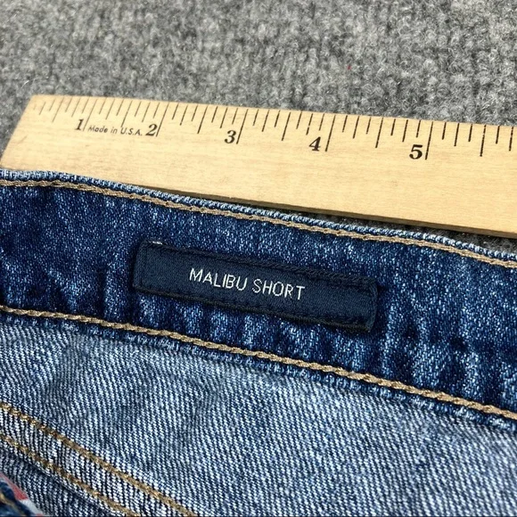 Lucky Brand Jean Shorts Malibu Short Frayed Hem Size 14/32 distressed - Picture 6 of 9